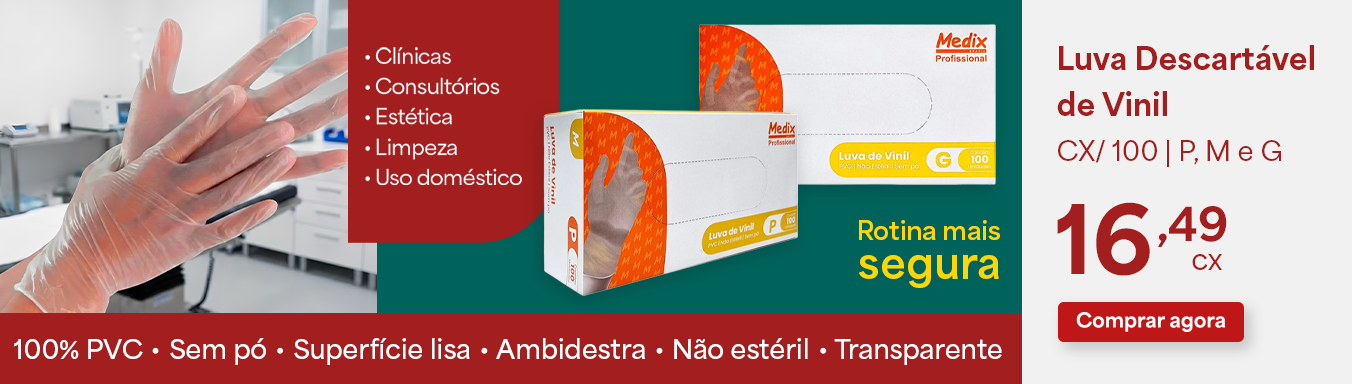 Luva de Vinil Descartável